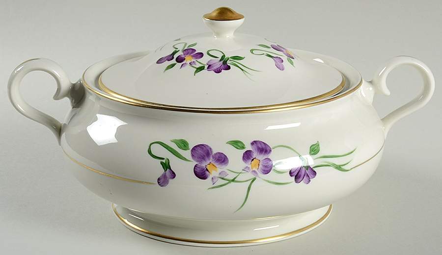 Violet Round Covered Vegetable by Kirk-1