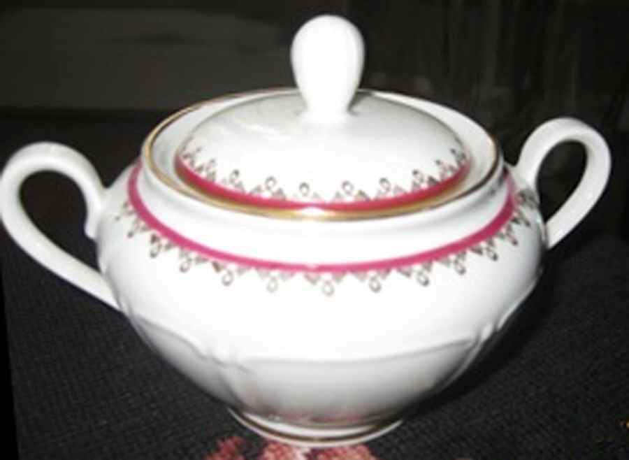 UPS4 Sugar Bowl & Lid by Upsala Ekeby-1