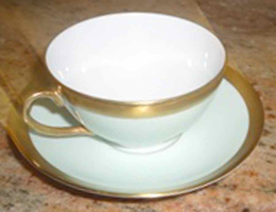 UPS5 Flat Cup & Saucer Set by Upsala Ekeby-1
