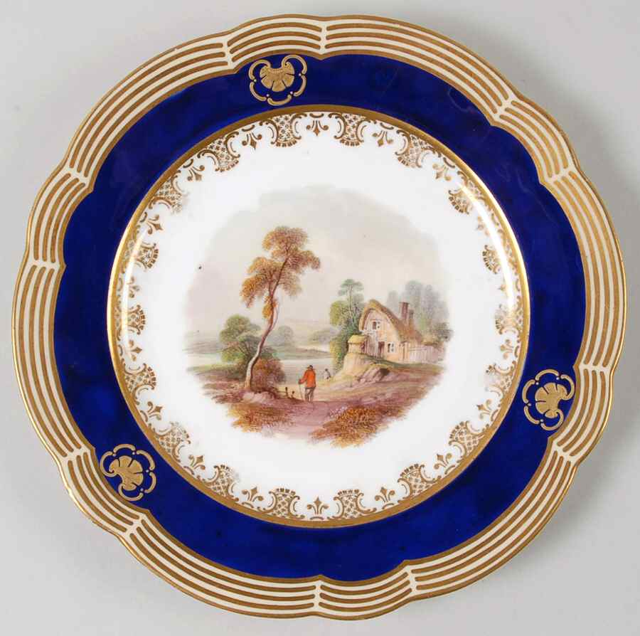 View Near Derby Dinner Plate by Unknown Manufacturer-1