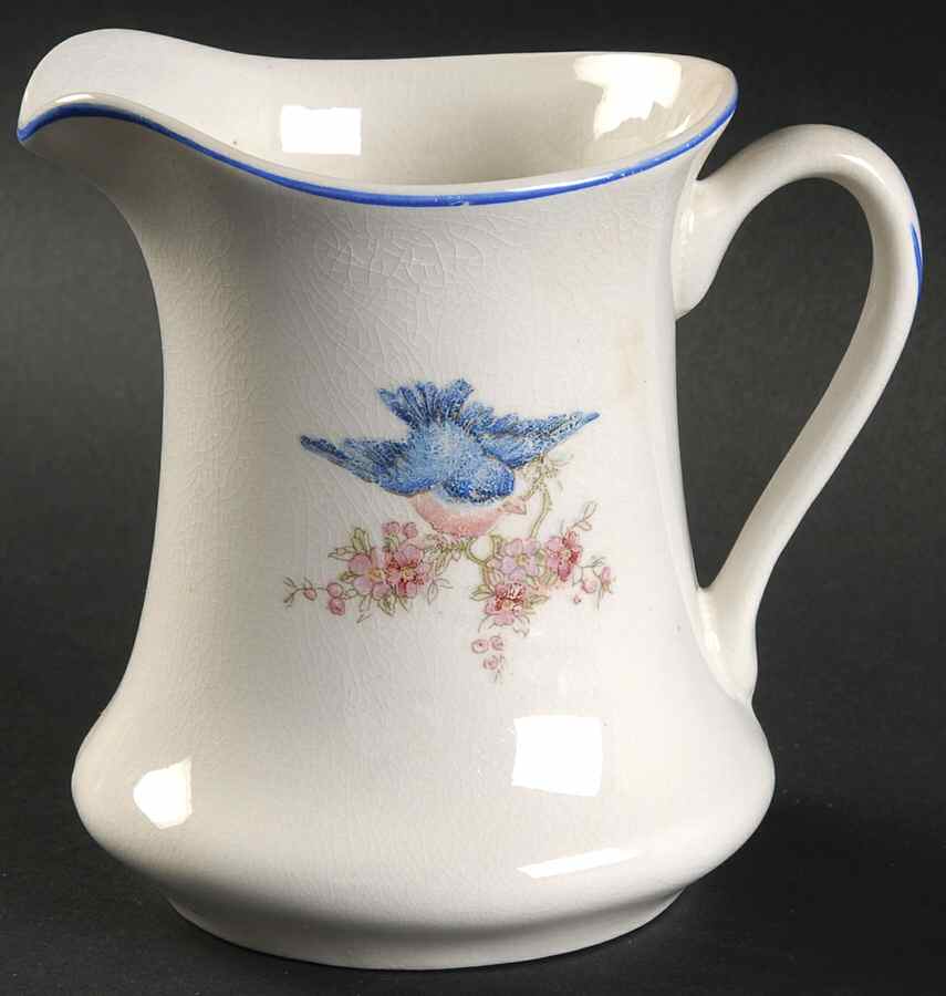 Bluebird (Mo Marks, Blue Trim) Creamer by Unknown Manufacturer-1
