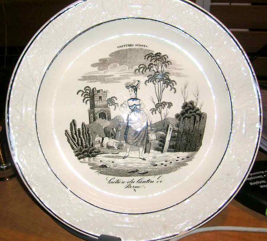 Costumes Suisses Salad Plate by Hautin & Boulanger-1