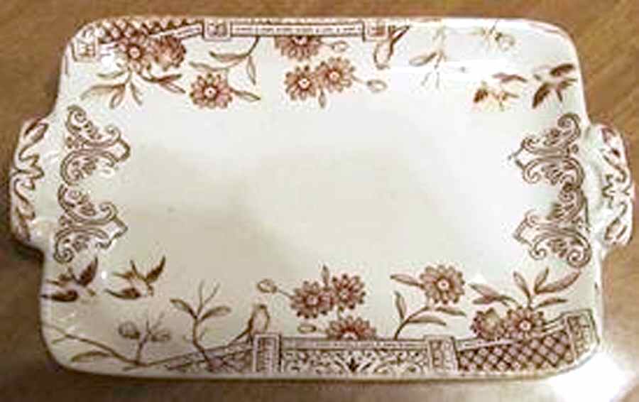 Swallow 12" Rectangular Serving Platter by Holmes & Plant-1