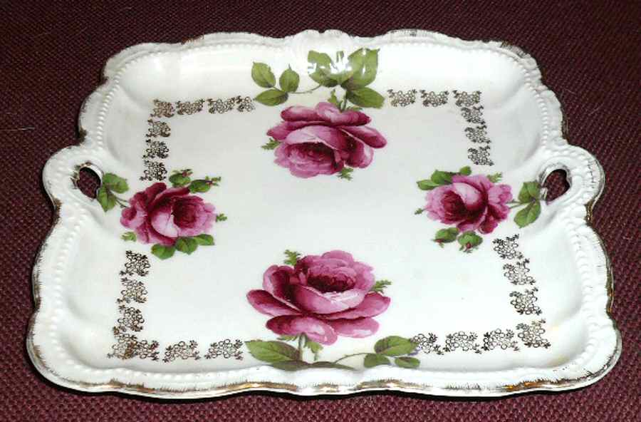 110 9" Handled Square Tray by Unknown Manufacturer-1