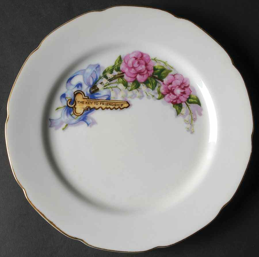 The Key To Friendship Dinner Plate by Unknown Manufacturer-1