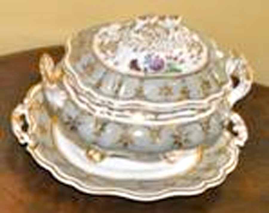 2373 Tureen & Lid w/Underplate by Unknown Manufacturer-1