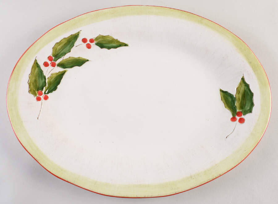 UME9 17" Oval Serving Platter by Umbriaverde Ceramich-1