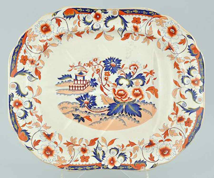 Amherst, Japan 18" Oval Serving Platter by Hicks, Meigh & Johnson-1