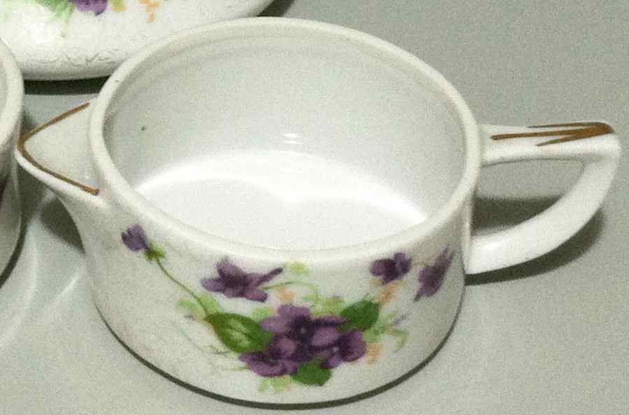 Sweet Violets Stacking Mini Creamer by Norcrest-1
