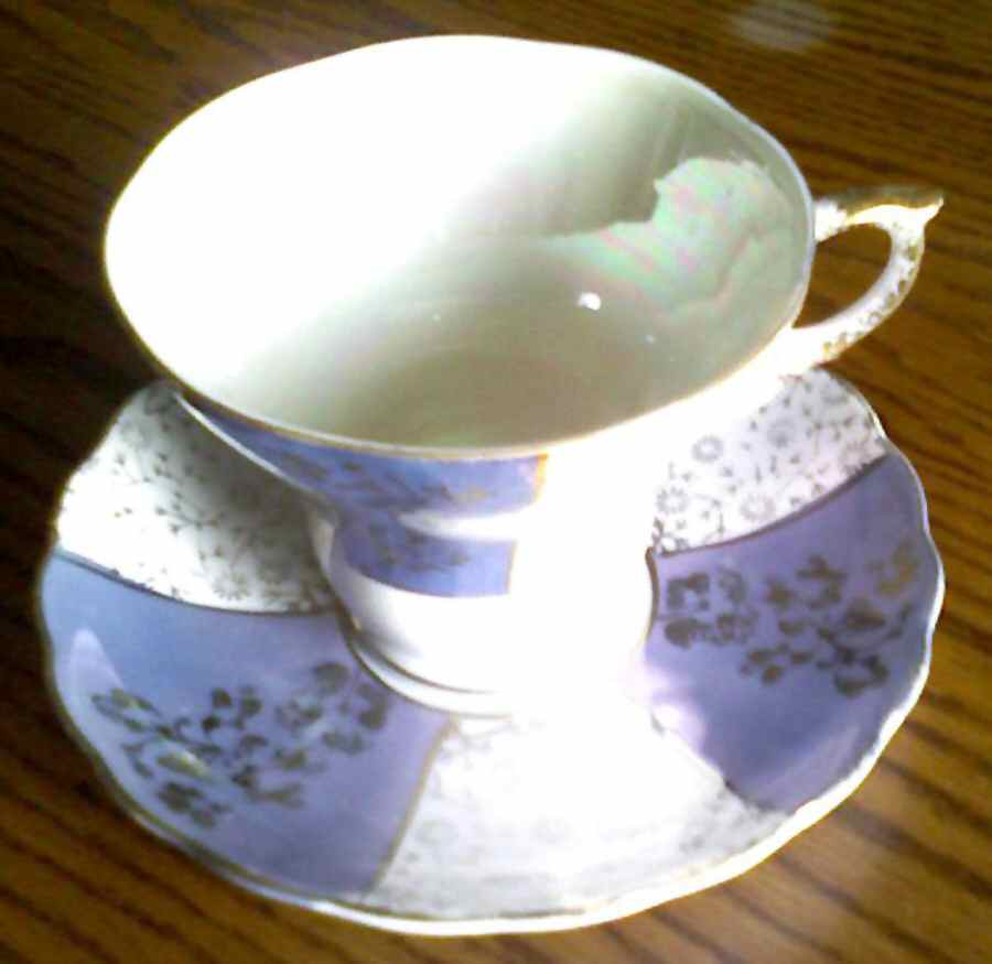 E-7030 Footed Cup & Saucer Set by Enesco-1