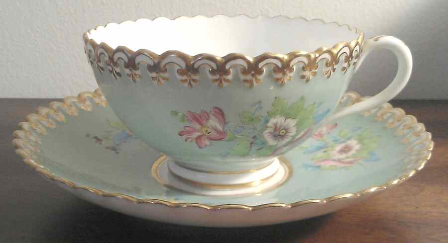 2322 Footed Cup & Saucer Set by Unknown Manufacturer-1
