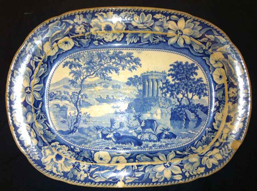 Deer & Folly 16" Oval Serving Platter by England-1
