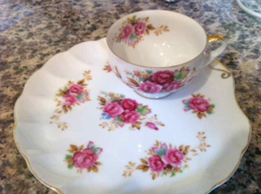 Princess Rose Snack Plate & Cup Set by Interco-1