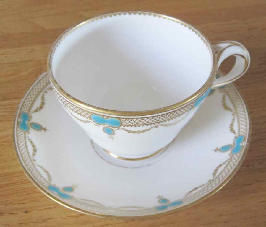 A1294 Footed Cup & Saucer Set by Unknown Manufacturer-1