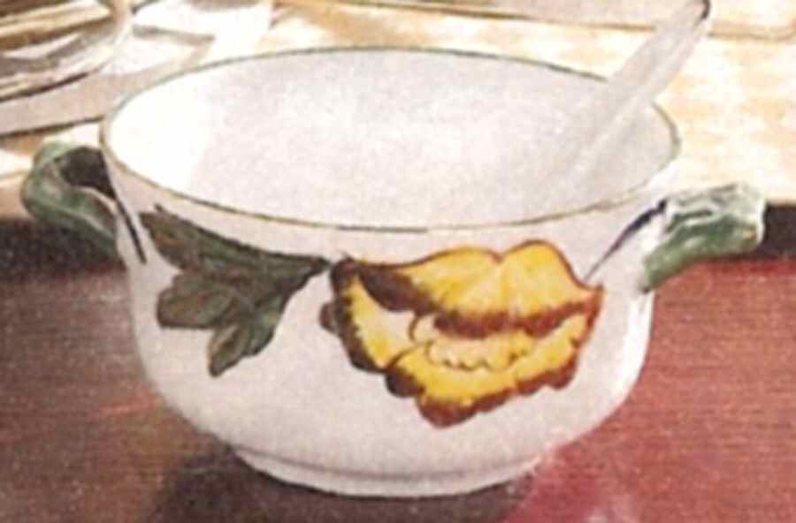 Harvest Flower Individual Handled Soup Bowl by Unknown Manufacturer-1