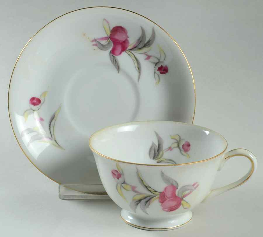 Radiance Footed Cup & Saucer Set by Ucagco-1
