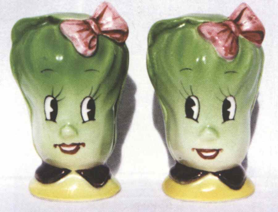 Veggie People Figural Salt & Pepper Set by Ucagco-1