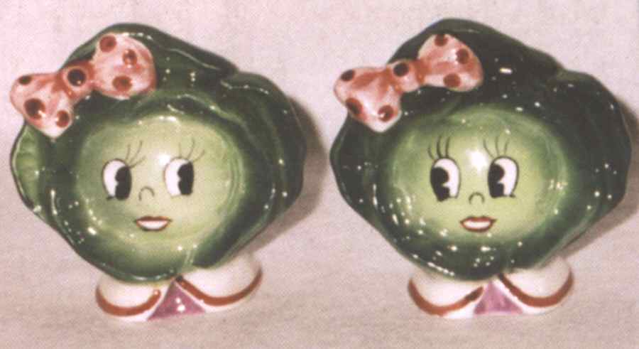 Veggie People Figural Salt & Pepper Set by Ucagco-1