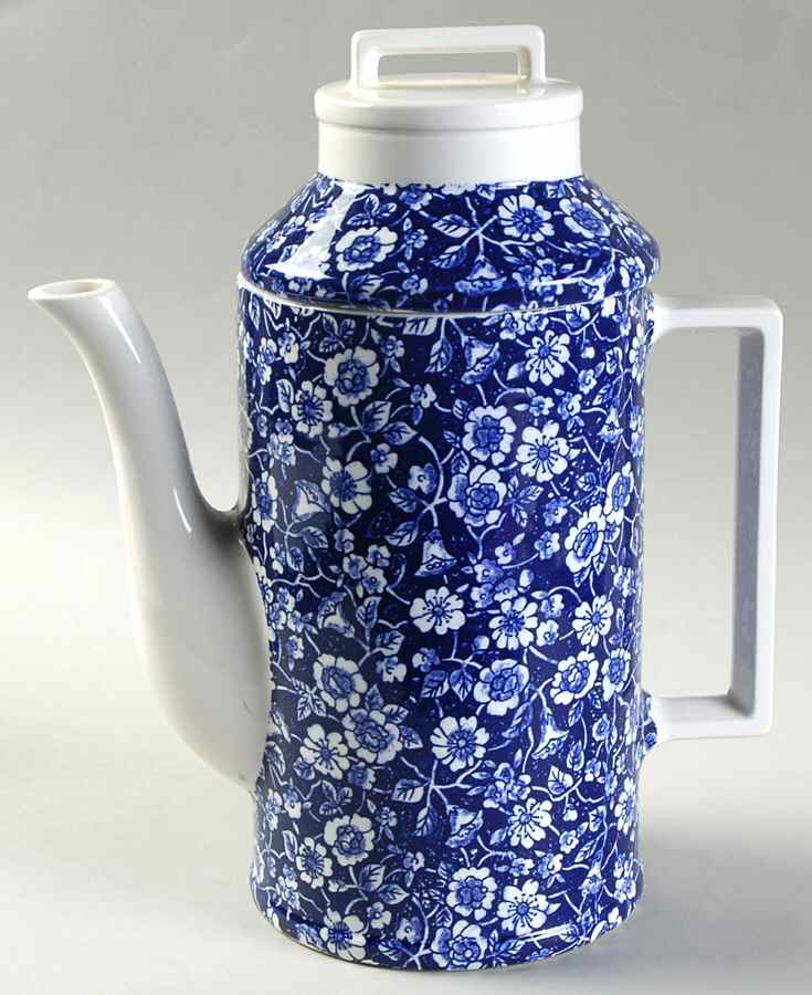 Colonial Calico Blue Coffee Pot & Lid by Seymour Mann-1
