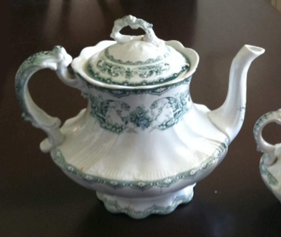 Dorothy Blue Teapot & Lid by Upper Hanley-1