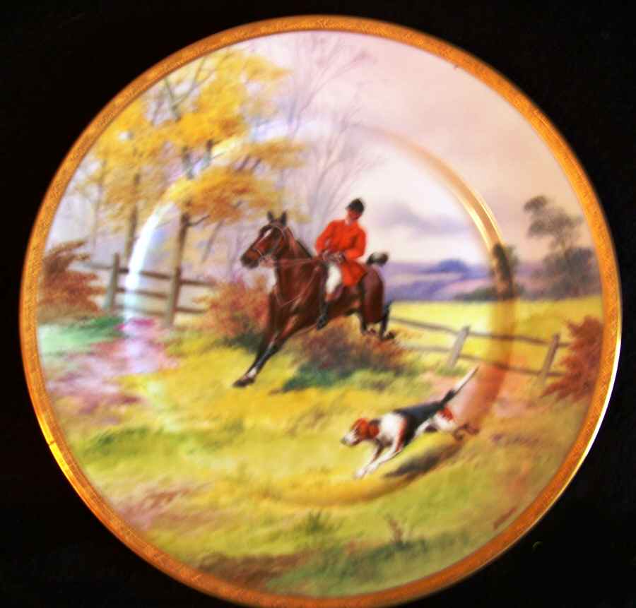 English Hunts Dinner Plate by Unknown Manufacturer-1