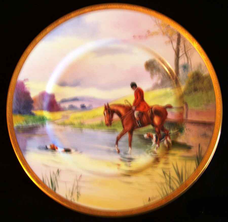 English Hunts Dinner Plate by Unknown Manufacturer-1