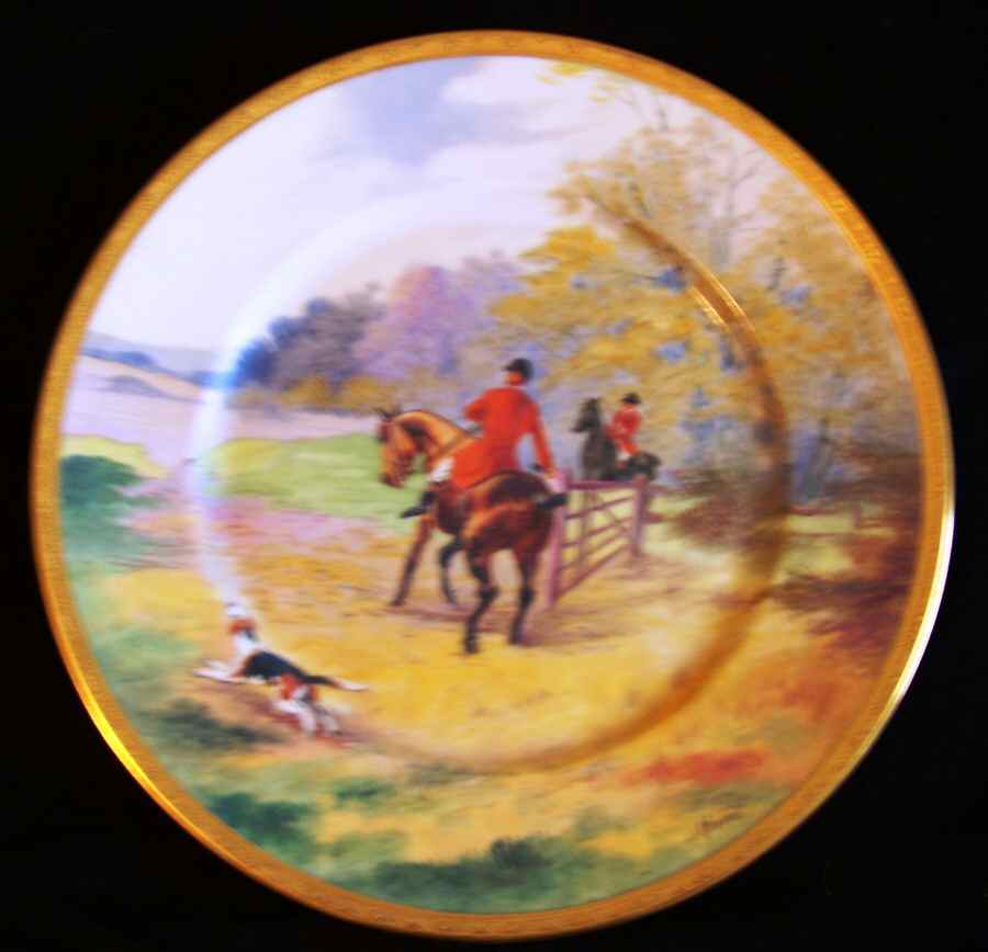 English Hunts Dinner Plate by Unknown Manufacturer-1