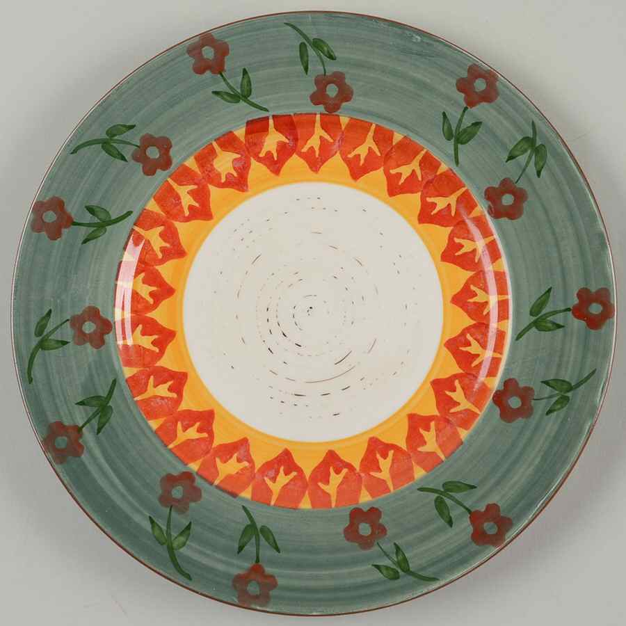 Folk Art Sage Salad Plate by Unknown Manufacturer-1