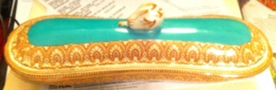 Grecian Border Trinket Box & Lid by Unknown Manufacturer-1