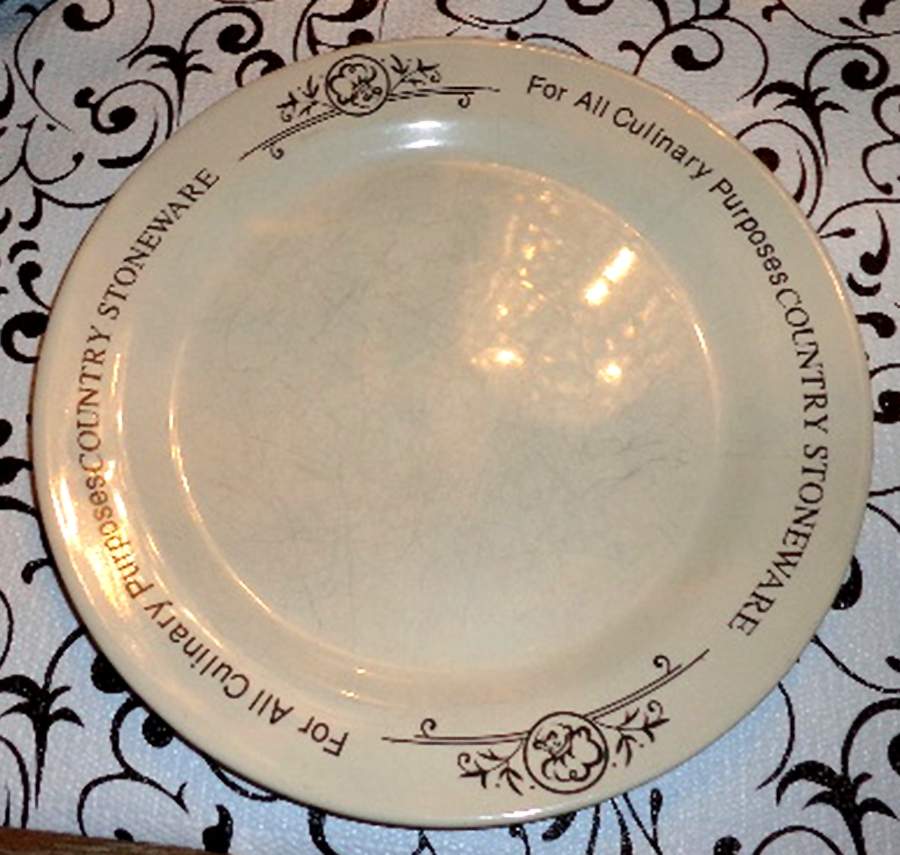 Country Stoneware Dinner Plate by Unknown Manufacturer-1