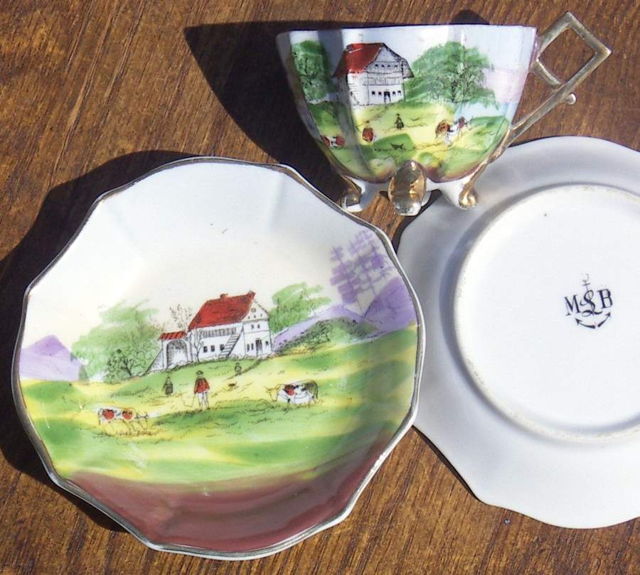 UC916 Footed Cup & Saucer Set by Unknown Manufacturer-1