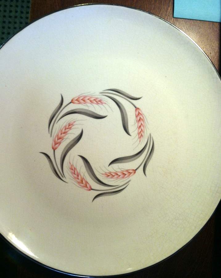 Palladium Gold Dinner Plate by Mount Clemens-1