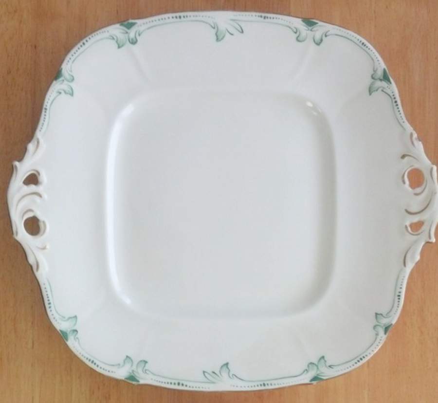 1485 Handled Cake Plate by Unknown Manufacturer-1