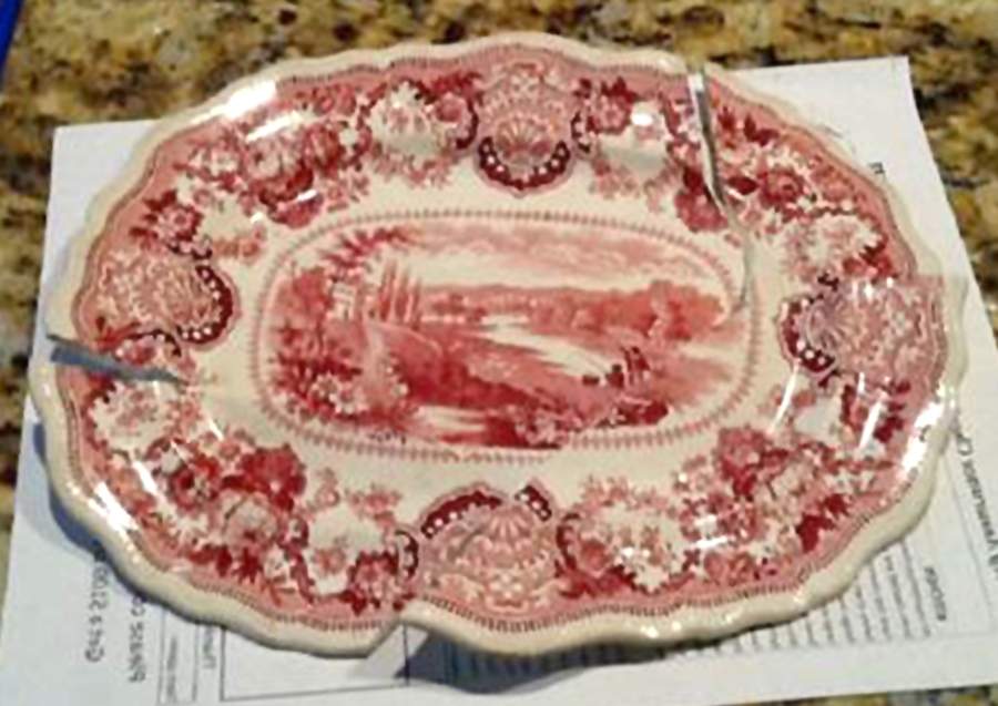 Schenectady on the Mohawk River 14" Oval Serving Platter by Unknown Manufacturer-1
