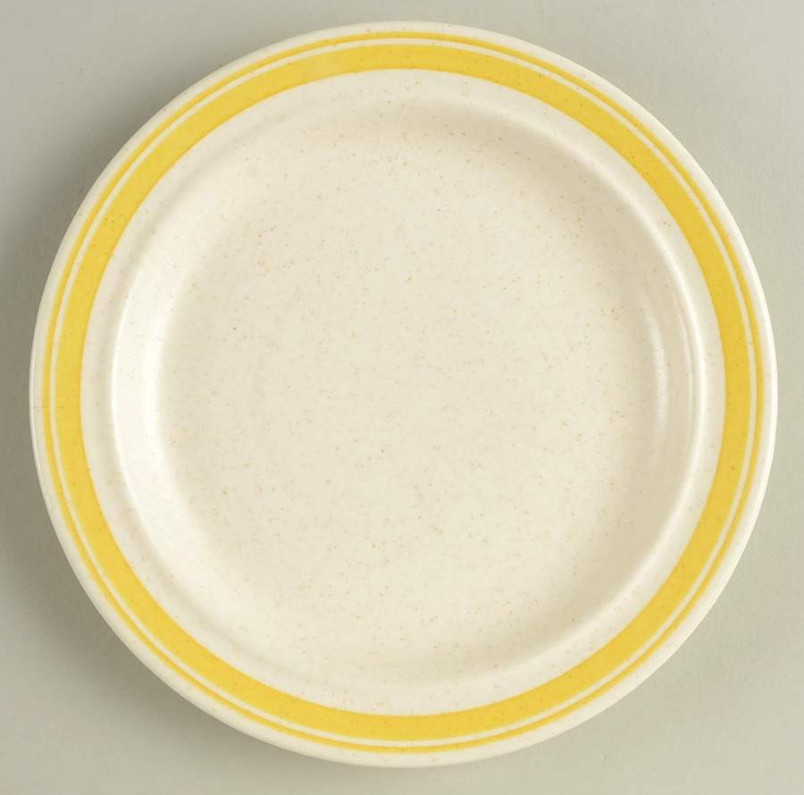 Yellow Band Salad Plate by Homer Laughlin -1