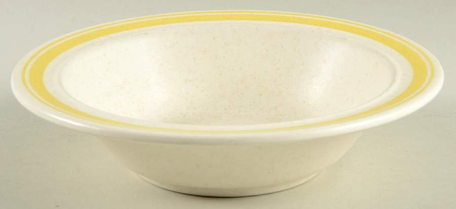Yellow Band Rim Soup Bowl by Homer Laughlin -1