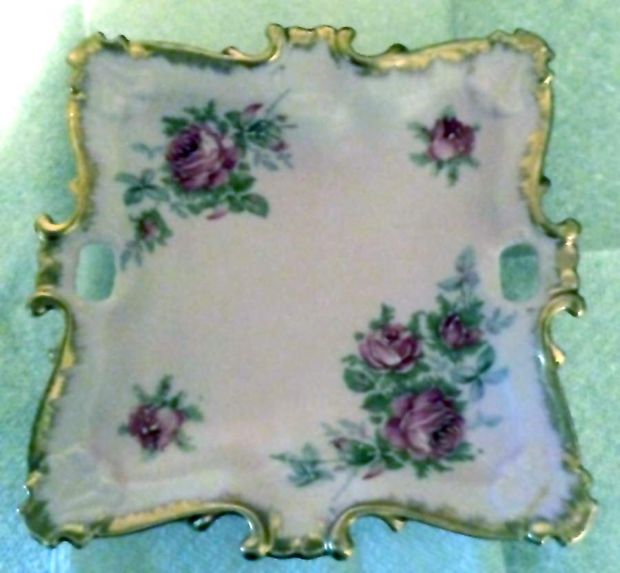 Dresden Rose 7" Square Tray by Norcrest-1