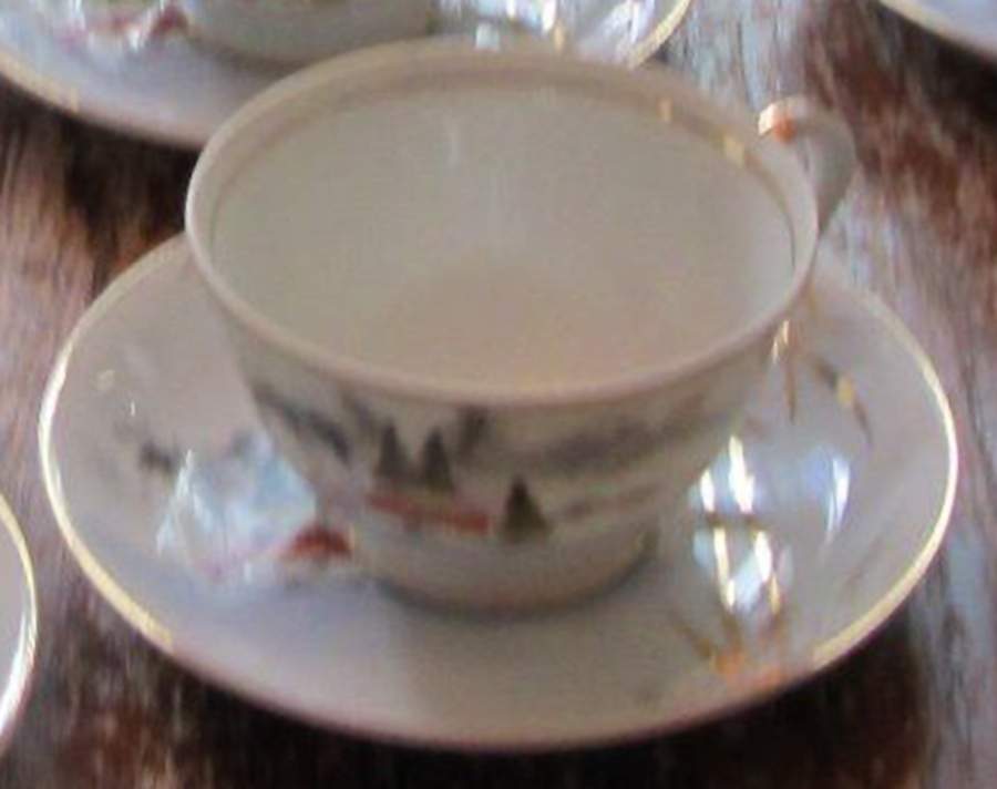 KUT405 Footed Cup & Saucer Set by Kutani-1