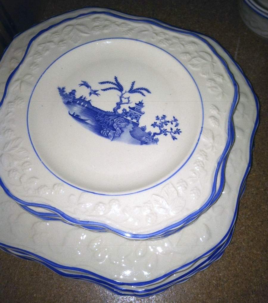 English Brambleberry Cobalt Salad Plate by Ostrow-1