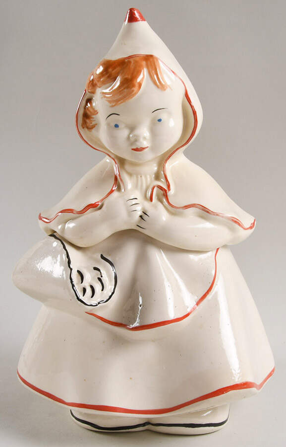 Little Red Riding Hood Cookie Jar & Lid by Unknown Manufacturer-1