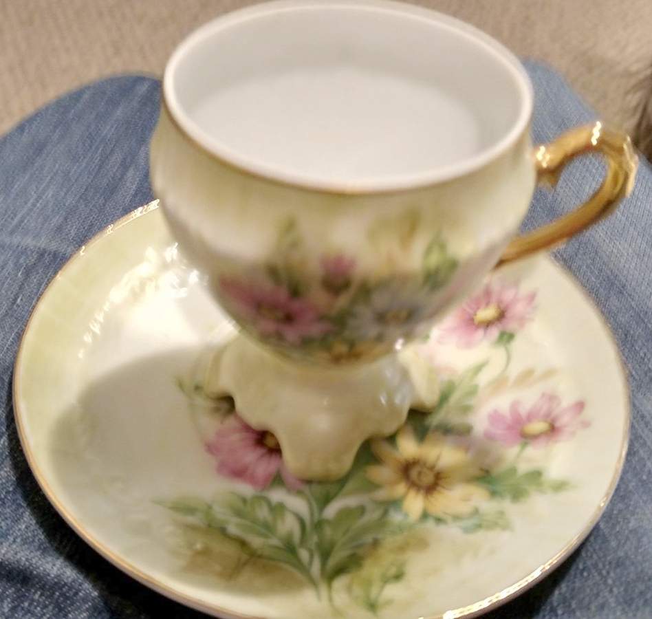 TA-17C Footed Cup & Saucer Set by Japan-1