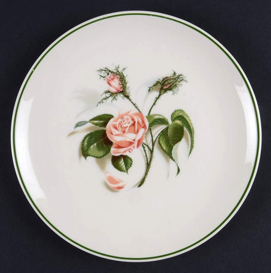 Moss Rose (Green Trim) Bread & Butter Plate by Universal-1