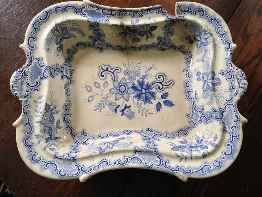 Marine Flowers 11" Rectangular Vegetable Bowl by Hackwood-1