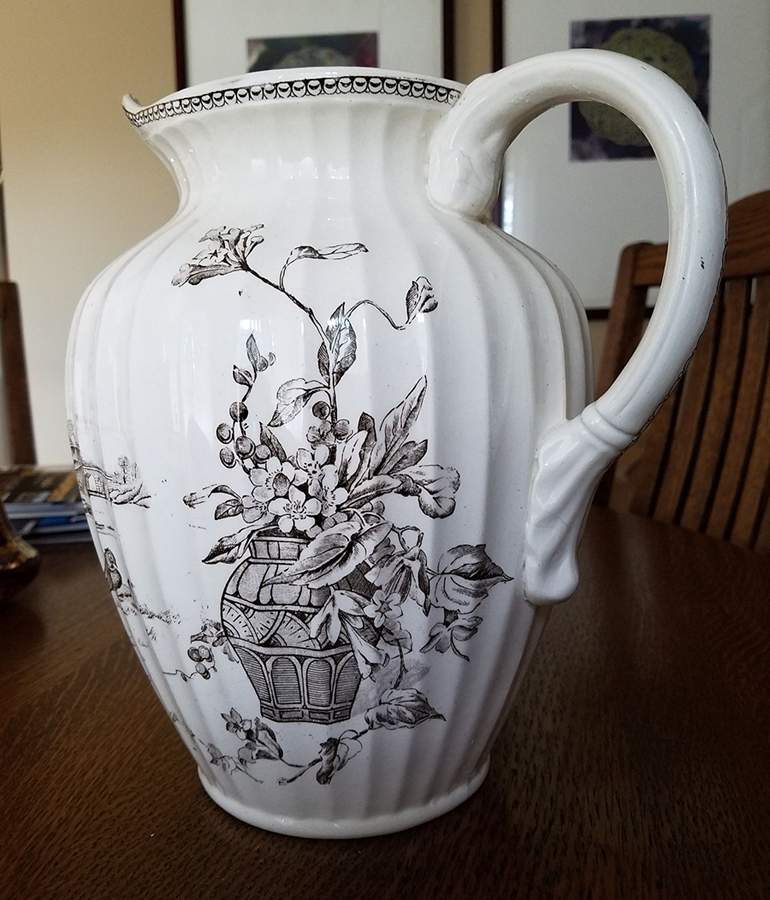 Rural Black Large Pitcher by England-1
