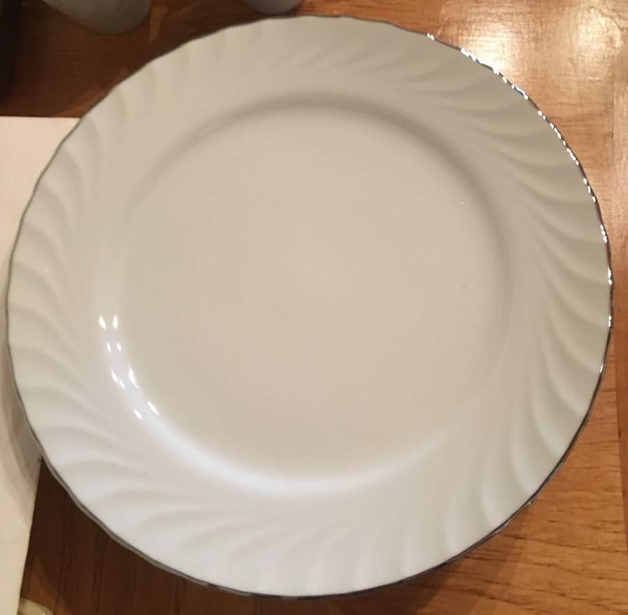 Silver Flair Dinner Plate by Unknown Manufacturer-1