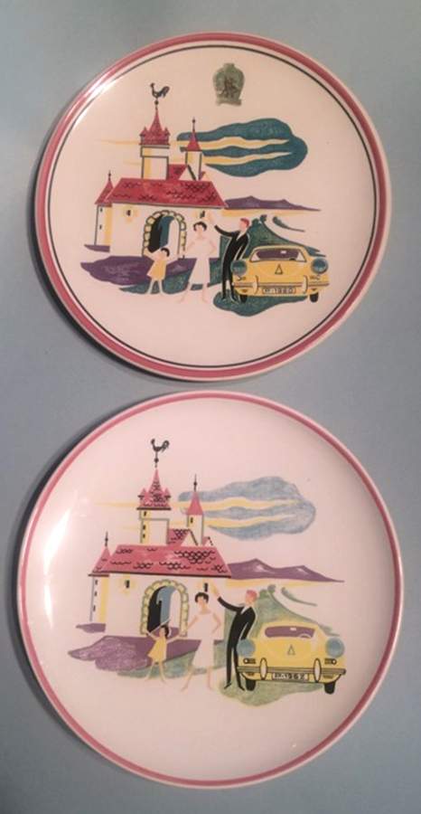 Porsche (Red Ring) Wall Plate by Ulmer Keramik-1