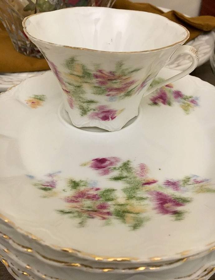 1894 Snack Plate & Cup Set by Unknown Manufacturer-1