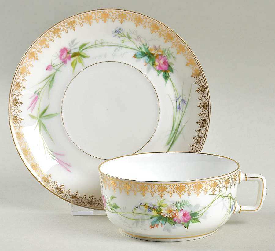 UC1023 Flat Cup & Saucer Set by Unknown Manufacturer-1