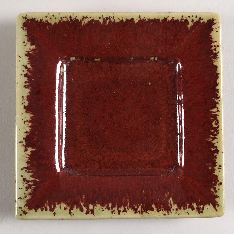 Oxblood Square Pillar Candleholder by Unknown Manufacturer-1