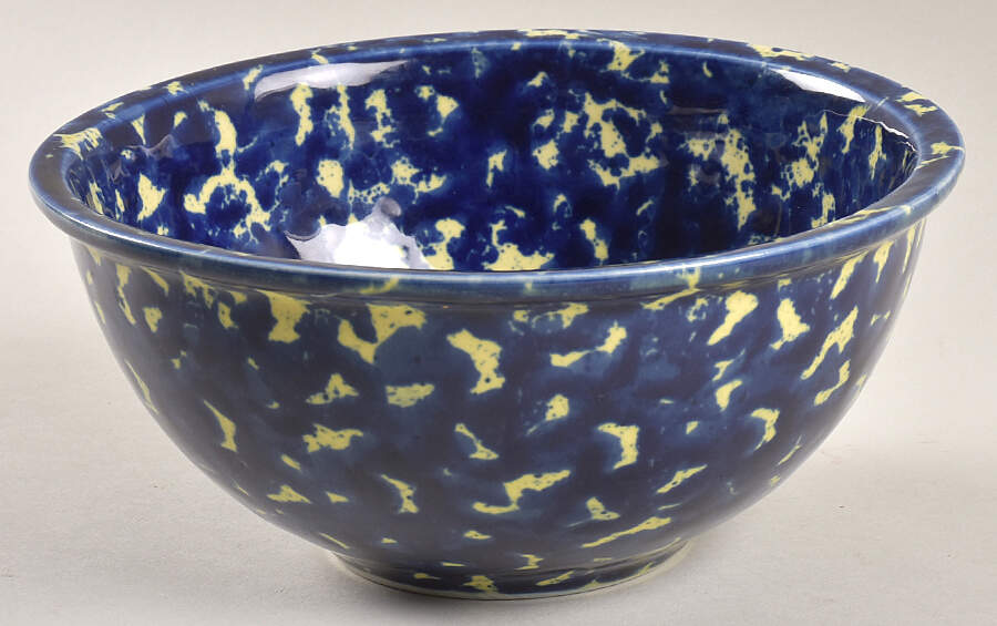 Spackleware Stoneware 7" Mixing Bowl by Unknown Manufacturer-1